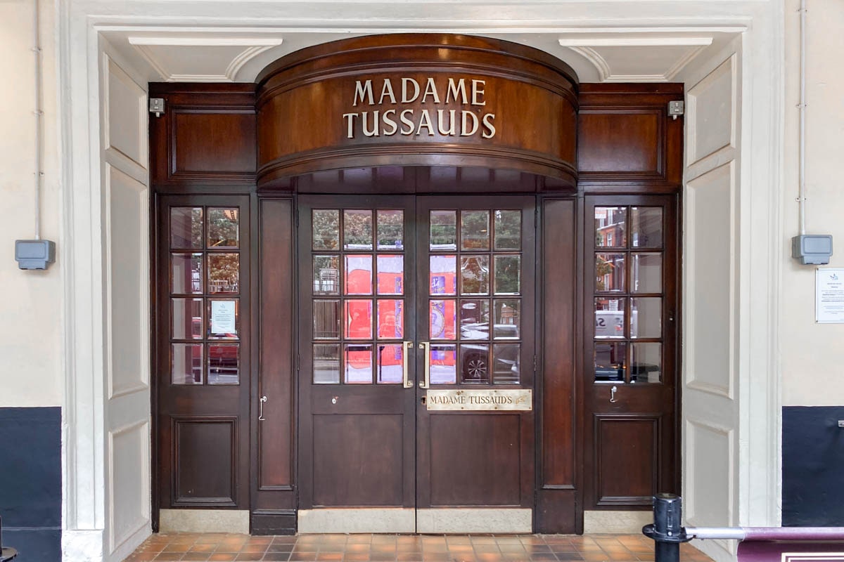 entrée du musée Madame Tussauds à Londres